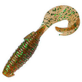Силиконовая приманка Keitech Flapper Grub 4 (10см) EA02 Peach Green FLK (упаковка - 7шт)