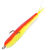 Поролоновая рыбка Контакт Крючок-открытый двойник (8 см) желто-красный