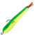 Поролоновая рыбка Контакт Крючок-открытый двойник (8 см) желто-зеленый