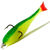Поролоновая рыбка Контакт Крючок-тройник (8 см) желто-зеленый (упак. - 10 шт)