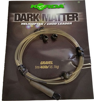 Поводок Korda Dark Matter Leader Heli 40 lb 1м Gravel