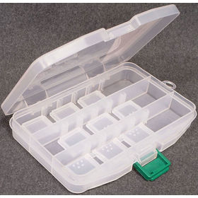 Коробка Kosadaka TB-M05 Baffle Case 5, 3 продольные секции+дополнительные вставки (прозрачная)