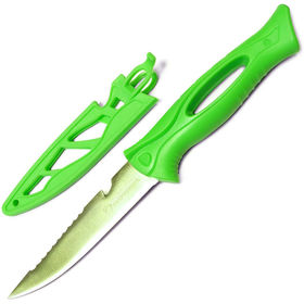 Нож филейный Kosadaka с серейтором и стропорезом N-FN15 10см (жёсткий чехол с фиксатором)