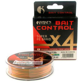 Леска плетеная Kraken Bait Control 4X Multicolor 125 м 0.23 мм (многоцветный) KR-13