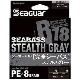 Леска плетеная Kureha Seaguar R18 Sea Bass (PE8) #1 200 м/0.165 мм серая