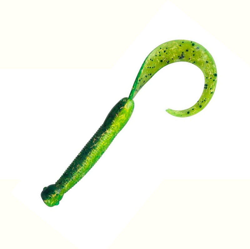 Твистер Kutomi RY17 Large Tail (9.5 см) S062 green/yellow (упаковка - 6 шт)