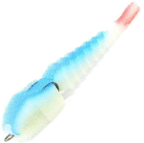 Набор поролоновых рыбок Левша-НН 3D Ex Stream (двойник) 8.5см WBIue 79 (упаковка - 10шт)