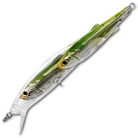 Воблер LiveTarget Glass Minnow Baitball Jerkbait 952 Silver/Green