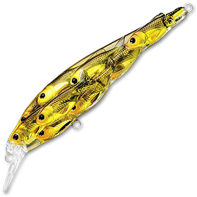 Воблер LiveTarget Yearling Jerkbait 814 Gold/Black