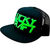 Кепка Lucky Craft Flat Pop (Black and Green)