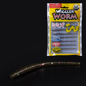 Червь Lucky John Pro Series Wiggler Worm (5,84 см) S21 (упаковка - 9 шт)