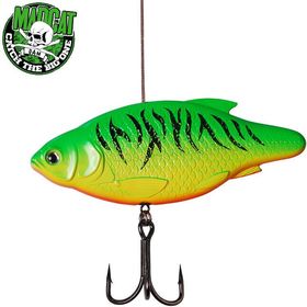 Воблеры MADCAT INLINE RATTLER - FIRETIGER UV, 90 гр.