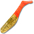 Виброхвост Manns Flipper 7см прозрачный с золотыми блестками и красным хвостом 20шт.