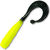 Твистер Manns Nica 50 (5см) лимонный-флуоресцентный с черным хвостом (упаковка - 15шт)