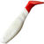 Виброхвост Manns Predator (7см) белый с красным хвостом (упаковка - 6шт)