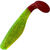 Виброхвост Manns Predator (9см) прозрачно-зеленый с сер блест и красн хвостом (упаковка - 4шт)