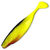 Виброхвост Manns Spirit 120 (12см) лимонный с черной спиной и красным горлом (упаковка - 5шт)