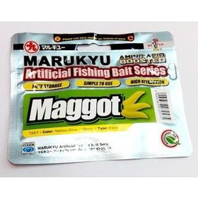 Силиконовая приманка Marukyu MAGGOT TRIPLE YELLOW