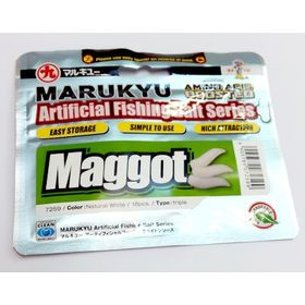 Силиконовая приманка Marukyu MAGGOT TRIPLE WHITE