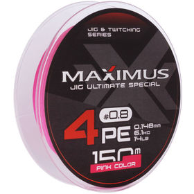 Шнур Maximus 4PE #0.4 150м 0.104мм (розовый)
