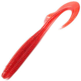 Силиконовая приманка Megabass Kemuri Curly (11.4см) clear red (упаковка - 7шт)