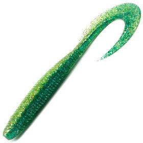 Силиконовая приманка Megabass Kemuri Curly (11.4см) green gold (упаковка - 7шт)