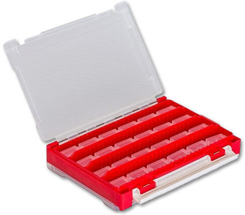 Коробка для приманок Meiho RunGun Case 3010W-1 двухсторонняя с вкладышами (красная)
