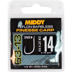 Крючки Middy T63-13 Finesse Carp Spade Hooks №12 (упаковка - 10шт)
