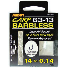 Поводки Middy 63-13 Barbless №12 0.18 (упаковка - 9шт)