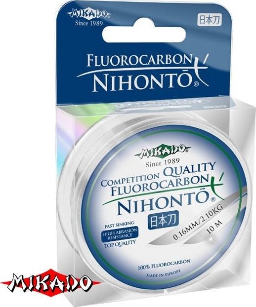 Леска мононить Mikado NIHONTO FLUOROCARBON QUALITY 0,22 (10 м) - 3.10 кг.