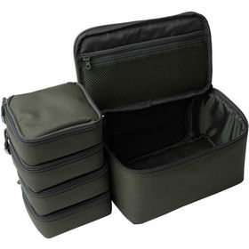 Набор сумок для карповых аксессуаров Mikado Enclave Set 1+4 25x16x12см (тёмно-зелёный)