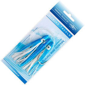 Оснастка морская Mikado Octopus Rig Blue/White (10 см) кр. №7/0 (упаковка - 3 шт)