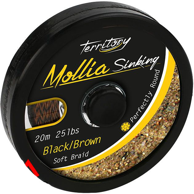 Поводковый материал Mikado Mollia Hooklink Black/Brown 55 lb (20 м)