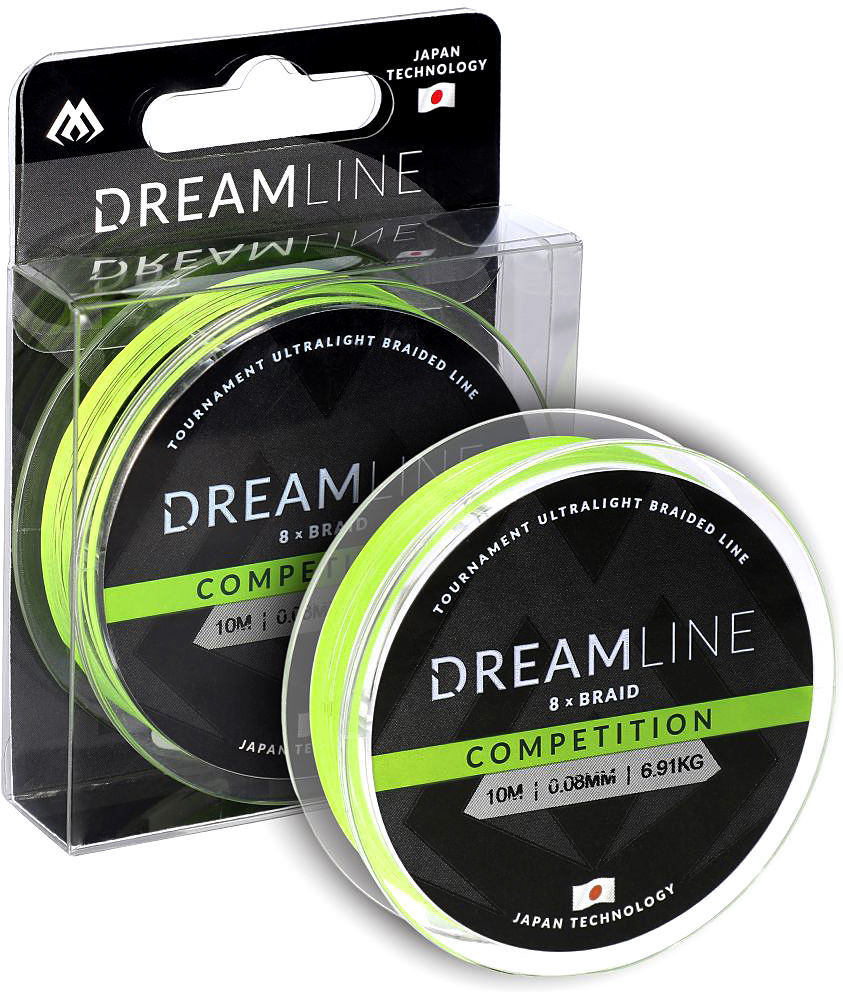 Леска плетеная Mikado Dreamline Competition Fluo Green 10м 0.08мм