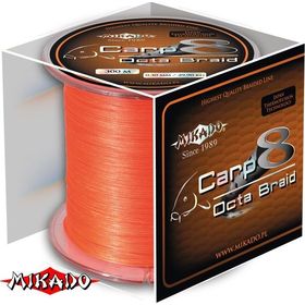 Плетеный шнур Mikado CARP OCTA BRAID 0,16 orange (300 м) - 12.90 кг.