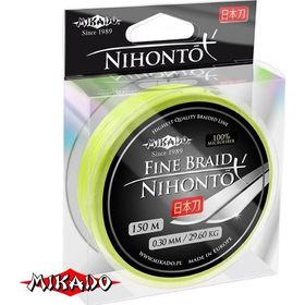Плетеный шнур Mikado Nihonto Fine Braid 0,10 fluo (150 м)