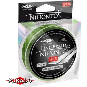 Плетеный шнур Mikado Nihonto Fine Braid 0,06 green (150 м)