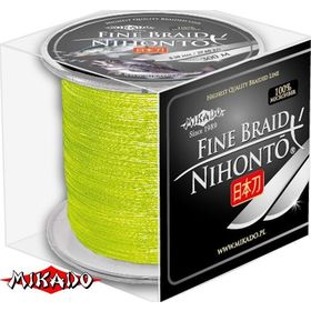 Плетеный шнур Mikado Nihonto Fine Braid 0,10 fluo (300 м)