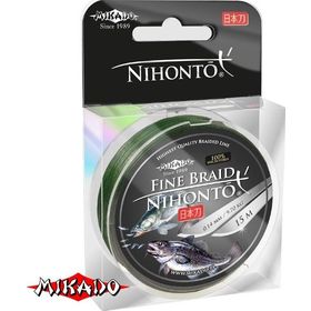 Плетеный шнур Mikado Nihonto Fine Braid 0,06 green (15 м)