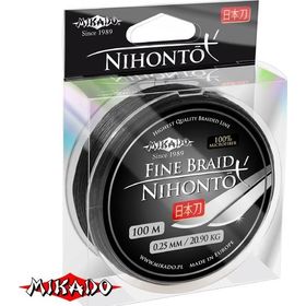 Плетеный шнур Mikado Nihonto Fine Braid 0,06 black (100 м)