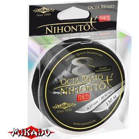Плетеный шнур Mikado NIHONTO OCTA BRAID 0,08 black (150 м) - 5.15 кг.