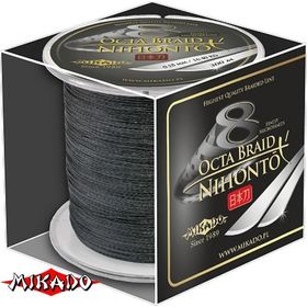Плетеный шнур Mikado NIHONTO OCTA BRAID 0,08 black (300 м) - 5.15 кг.