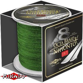 Плетеный шнур Mikado NIHONTO OCTA BRAID 0,08 green (300 м) - 5.15 кг.