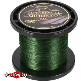 Плетеный шнур Mikado NIHONTO OCTA BRAID 0,10 green (1000 м) - 7.75 кг.