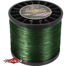 Плетеный шнур Mikado NIHONTO OCTA BRAID 0,10 green (3000 м) - 7.75 кг.