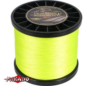 Плетеный шнур Mikado NIHONTO OCTA BRAID 0,10 yellow (3000 м) - 7.75 кг.