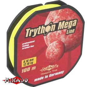 Плетеный шнур Mikado TRYTHON MEGA LINE 0,10 fluo (100 м) - 7,10 кг.