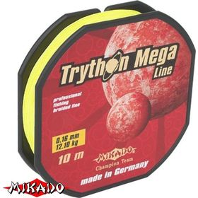 Плетеный шнур Mikado TRYTHON MEGA LINE 0,10 fluo (10 м) - 7,10 кг.