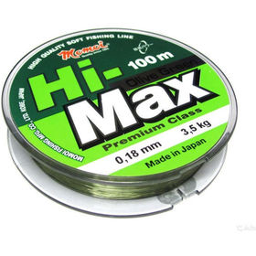 Леска Momoi Hi-Max Olive Green 0,18мм, 3,5кг, 100м