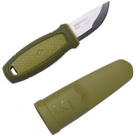Нож Morakniv Eldris нержавеющая сталь, цвет зеленый, с ножнами